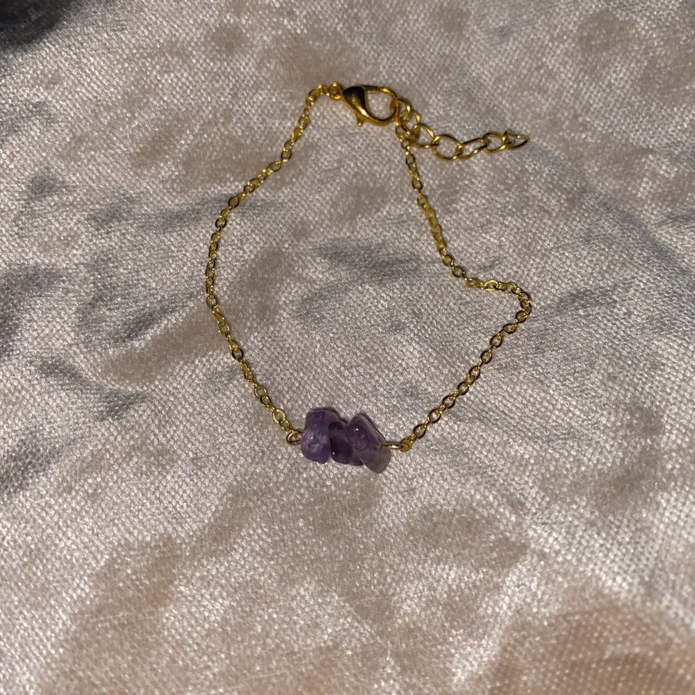 Amethyst Crystal Gemstone Bracelet